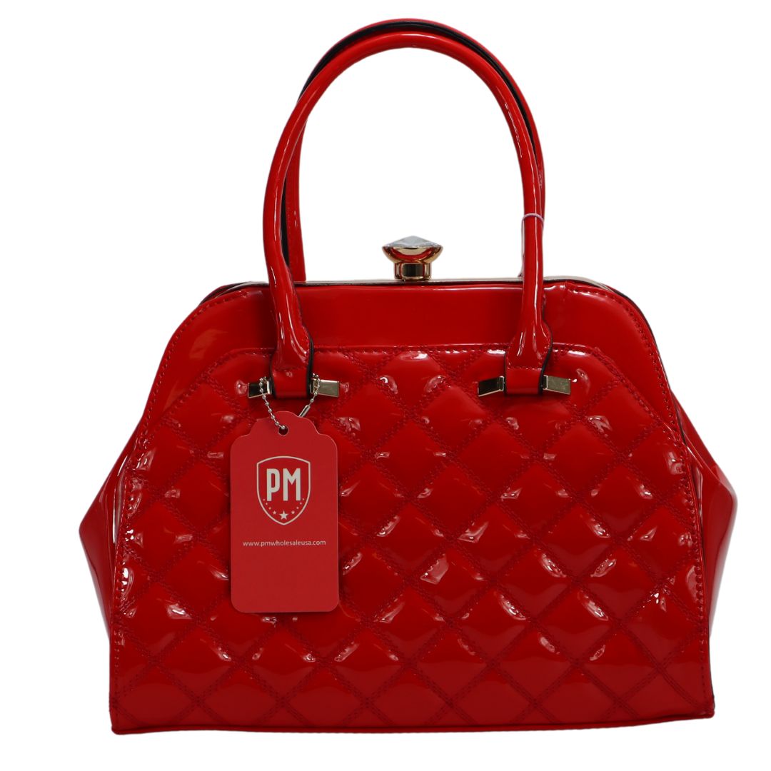 PMEL0762 Shiny Patent Leather Handbags Shoulder Bags Fashion Satchel P –  PMWholesale USA